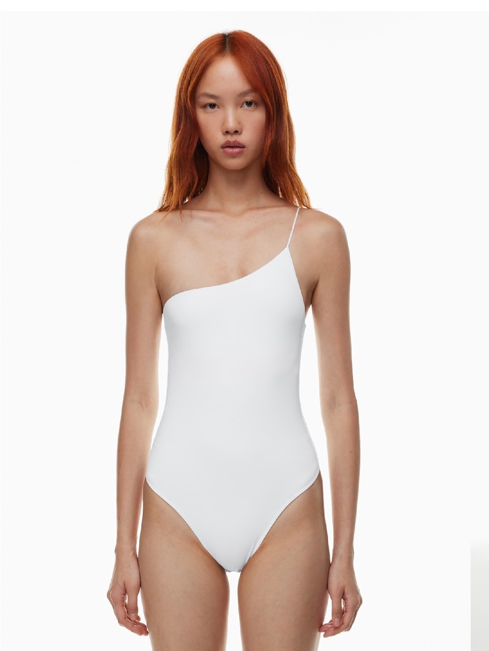 Babaton Contour One-Shoulder Cami White Bodysuit size L